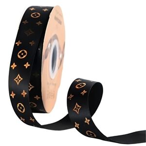 Black & Gold LV Designer Ribbon